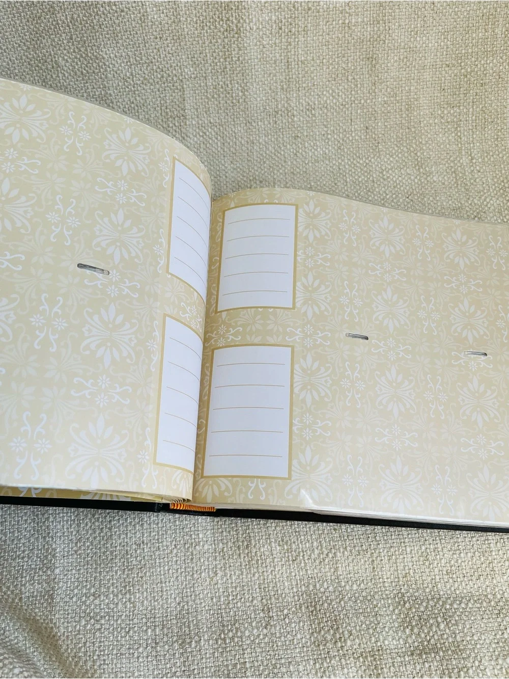 Vintage Brown Faux Leather Ornate Floral Photo Album Fits 200 4x6
